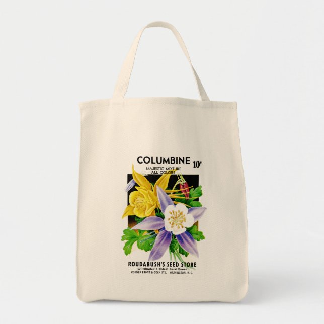 Tote Bag Étiquette Columbine Seed Packet (Devant)