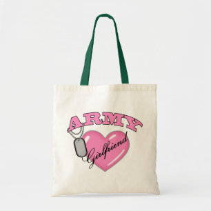 Tote Bag Étiquette de chien du coeur N de rose d'amie