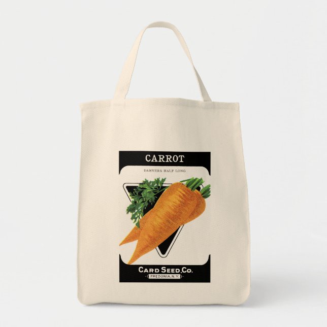 Tote Bag Étiquette de paquets de graines de carottes (Devant)