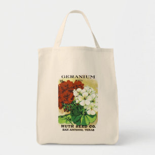 Tote Bag Étiquette de paquets de semences de géranium