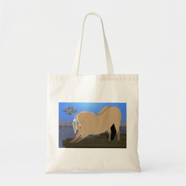 Tote Bag Étirage norvégien de cheval de fjord (Devant)