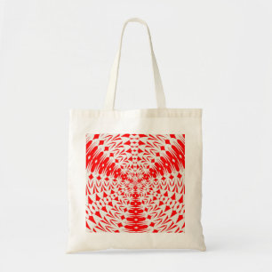 Tote Bag Étoile Blanche Et Rouge Forme Géométrique Kaléidos