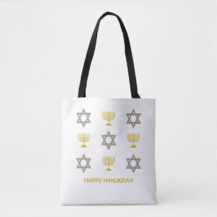 Tote Bag Étoile de David Menorah HANOUKKA