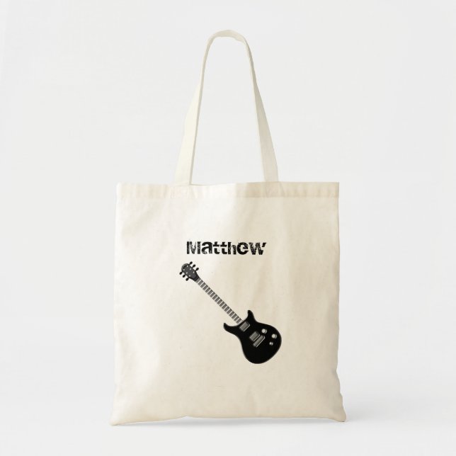 Tote Bag Étoile rock guitare (Devant)