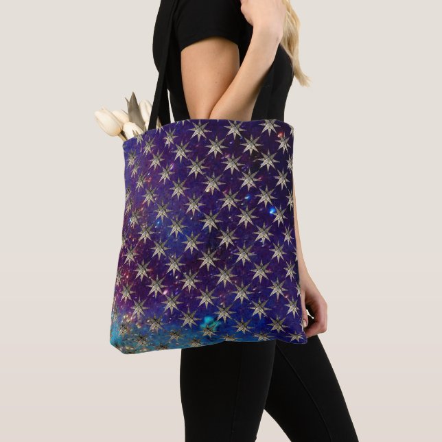 Tote Bag ÉTOILES DE DIAMOND DANS LE CIEL BLEU DANS L'Imagin (De près)