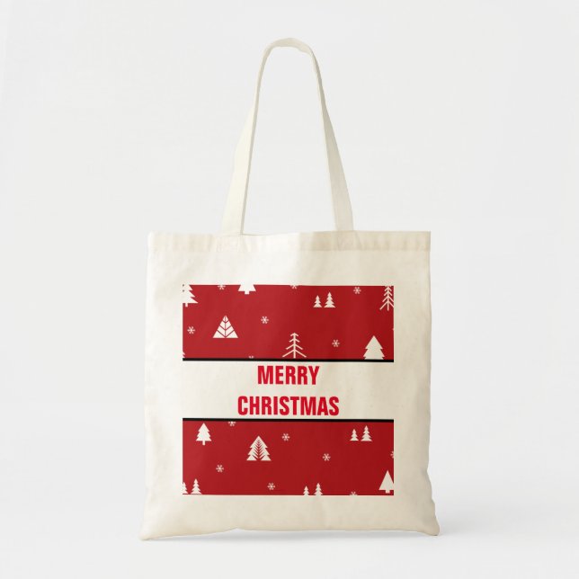 Tote Bag Étoiles de Noël décoratives personnalisées (Devant)