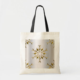 Tote Bag Étoiles de Noël d'or
