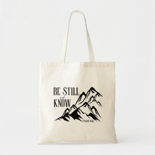 Tote Bag Être encore et savoir - Psaume 46:10