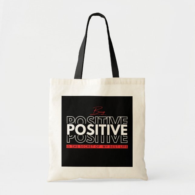 Tote Bag Être positif (Devant)
