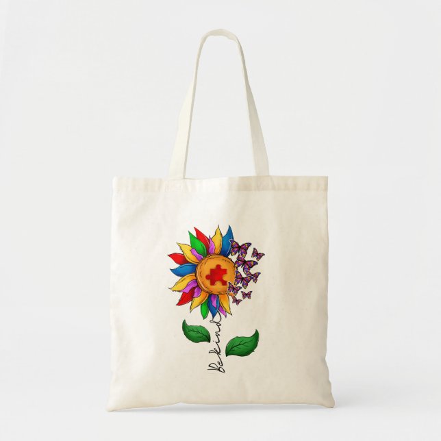Tote Bag Être un tournesol-Sensibilisation sur l'autisme (Devant)
