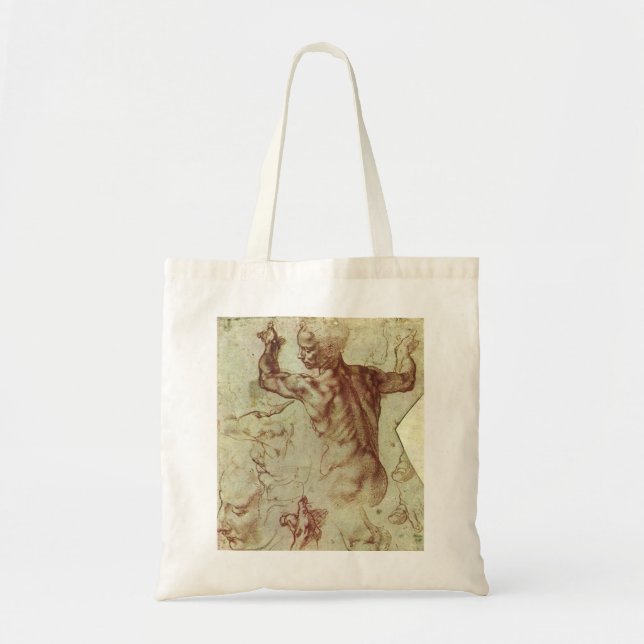 Tote Bag Étude de Libyan Sibyl par Michelangelo (Devant)