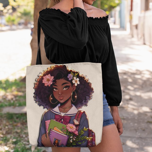 Tote Bag Étudiant Ado afro-américain très intelligent (Créateur téléchargé)