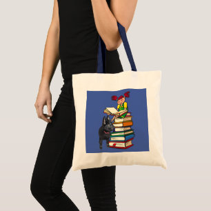 Tote Bag Étudiez Buddy Puppy avec School Girl on Books, ZKO
