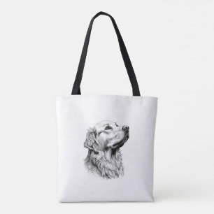 Tote Bag Étui de téléphone en ligne fine Art Golden Retriev