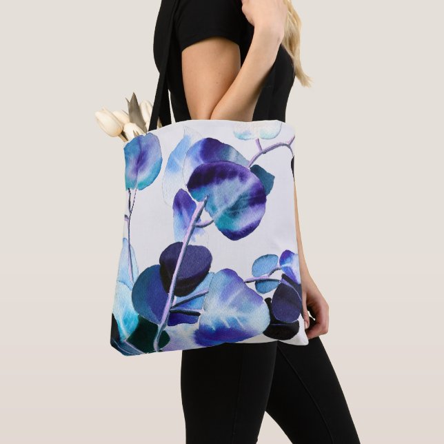 Tote Bag Eucalyptus gomme Feuille aquarelle art (De près)