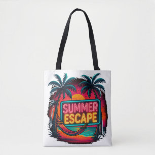 Tote Bag Évasion estivale sans fin - Aventure Sunset Rétro