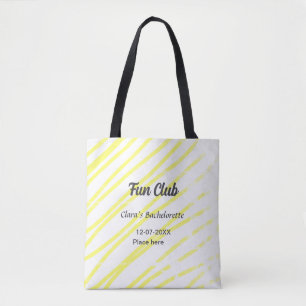 Tote Bag événement Fun Club enterrement de vie de jeune fil