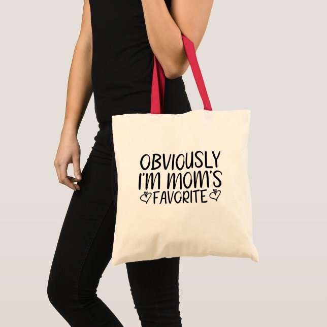 Tote Bag Évidemment, je suis le préféré de maman (Devant (produit))