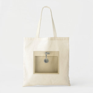 Tote Bag Évier et robinet de cuisine beige