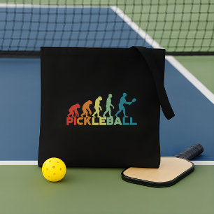 Tote Bag Évolution de Pickleball Drôle Nom ou Texte Personn