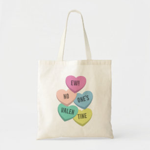 Tote Bag "Ew ! Personne de Saint Valentin" Coeurs de bonbon