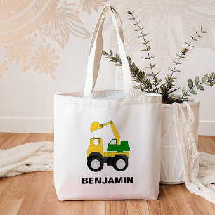 Tote Bag Excavateur Digger Construction Kids