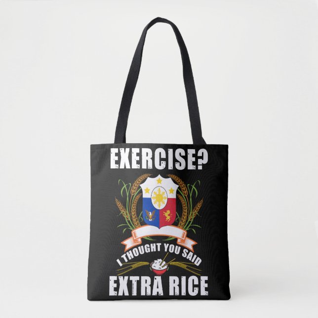 Tote Bag Exercice Je Pensais Que Vous Avez Dit Extra Rice P (Devant)