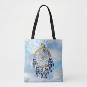 Tote Bag Exotic Blue Dream Catcher Bridesmaid cadeau