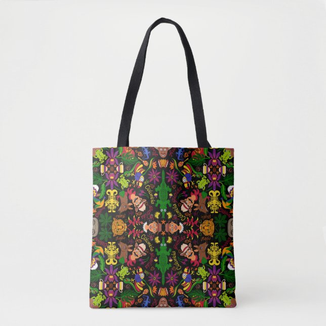 Tote Bag Exotic, magic and charming Colombia pattern design (Devant)