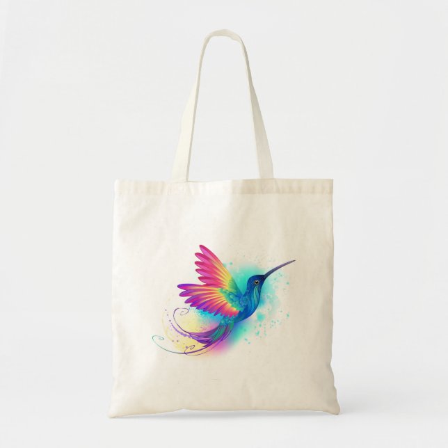 Tote Bag Exotic Rainbow Hummingbird (Devant)