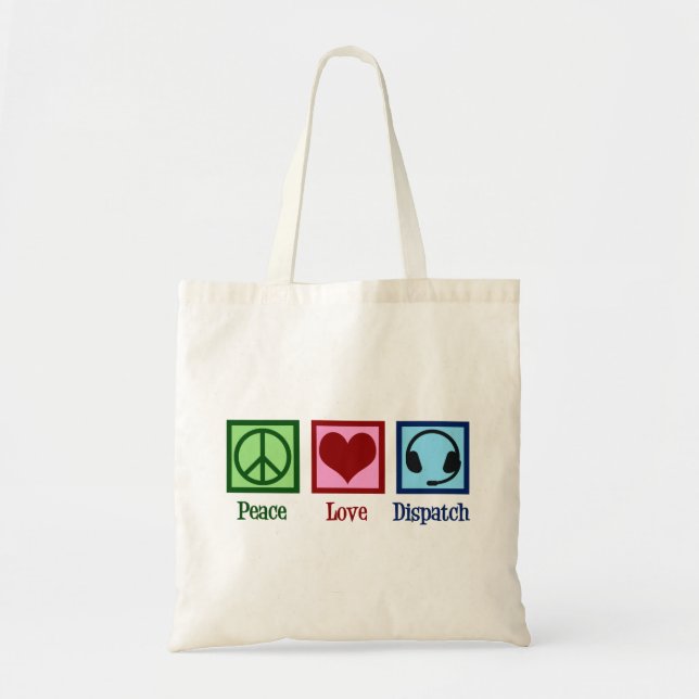 Tote Bag Expéditeur d'opérateur d'expédition Peace Love (Devant)