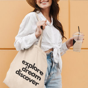Tote Bag Explorez Dream Découvrir Cadeau Voyageur Aventuré