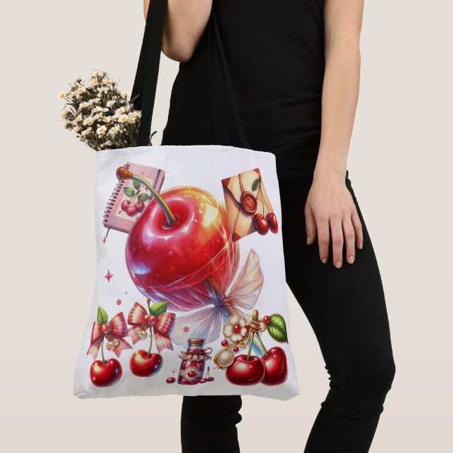 Tote Bag Explosion de cerise (De près)