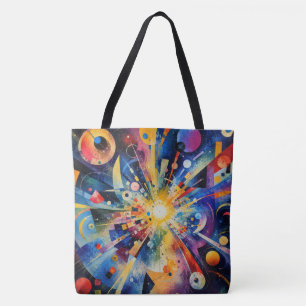 Tote Bag Explosion Géométrique Cosmique Abstrait