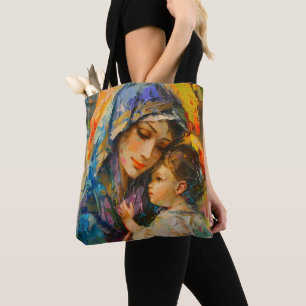 Tote Bag Expressionisme de Marie et Jésus