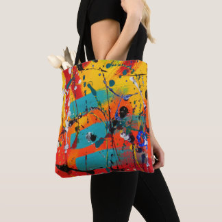 Tote Bag Expressioniste moderne abstrait coloré artistique