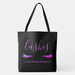 Tote Bag Extension pourpre de cil de parties scintillantes