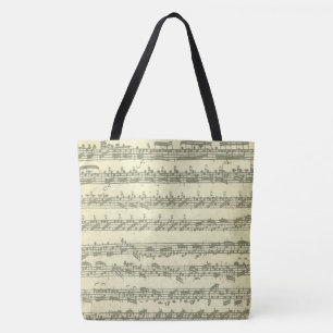 Tote Bag Extraits de manuscrit de musique originale de Bach