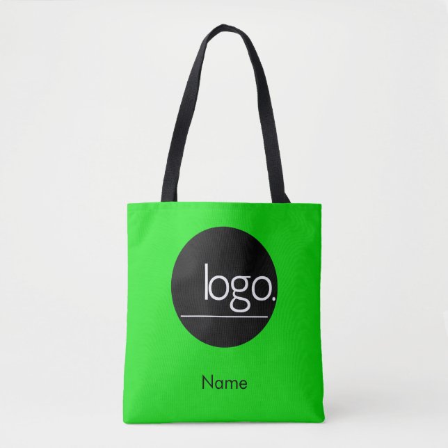 TOTE BAG EYE CATCHING VERT AJOUTER PROPRE LOGO MARQUE D'AFF (Devant)