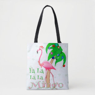 Tote Bag Fa La La Flamingo Xmas