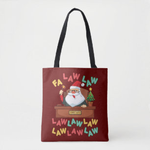 Tote Bag Fa Law Avocat amusant Père Noël Juge Christmas