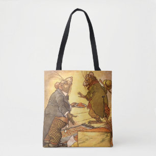 Tote Bag Fable d'Esope vintage, Souris de campagne, Souris