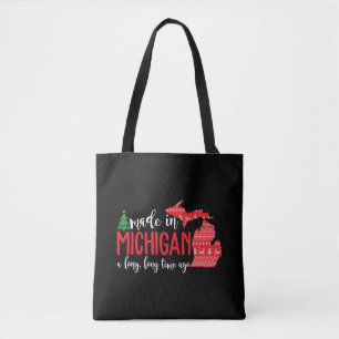 Tote Bag Fabriqué Au Michigan Il Y A Longtemps Noël