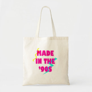 Tote Bag Fabriqué dans les années 90 rétro neon personnalis