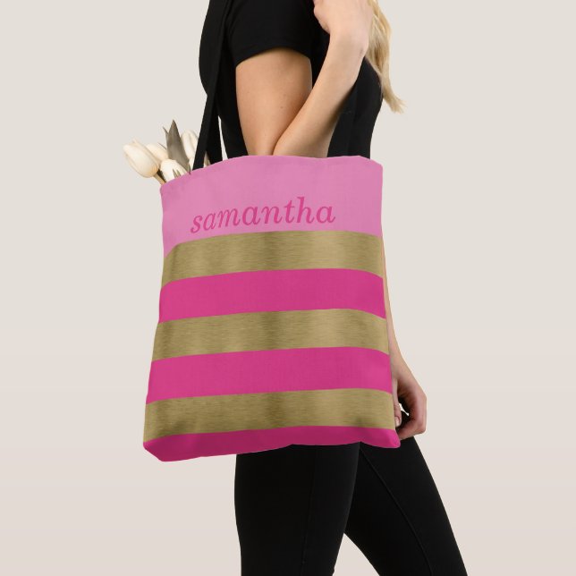 Tote Bag Fabuleux en rose (De près)