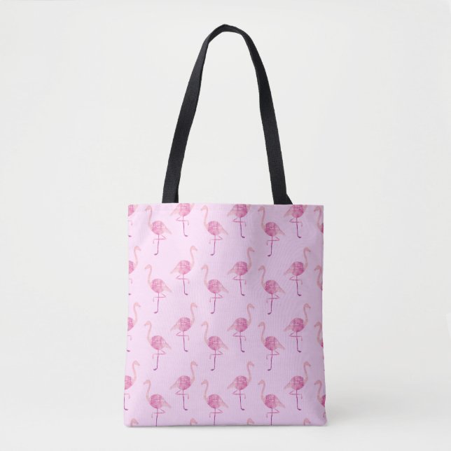 Tote Bag Fabulous Flamant rose rose Motif d'aquarelle (Devant)