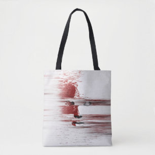 Tote Bag Face Abstraite en rouge