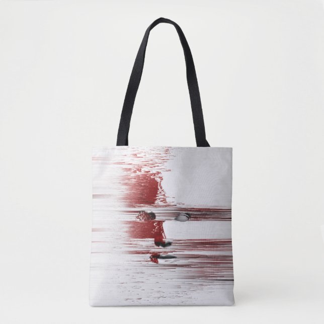 Tote Bag Face Abstraite en rouge (Devant)
