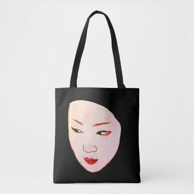 Tote Bag Face de femme Geisha (Devant)