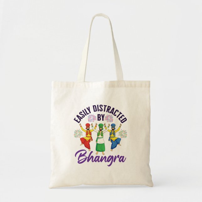 Tote Bag Facilement distrait par Bhangra Punjabi Dance (Devant)